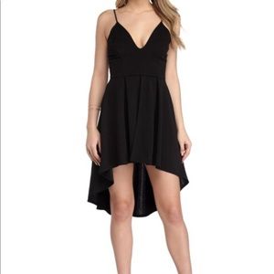 Women’s High Low BLack Romper